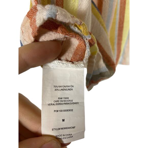 Women's Rewind Striped Sleeveless Button up Top size Medium - Picture 3 of 5